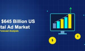 Computer monitor with rising bar chart and gold dollar coins