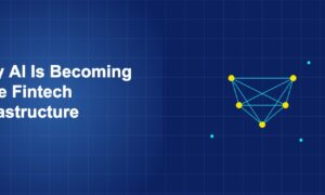 Illustration of ai is becoming core fintech infrastructure