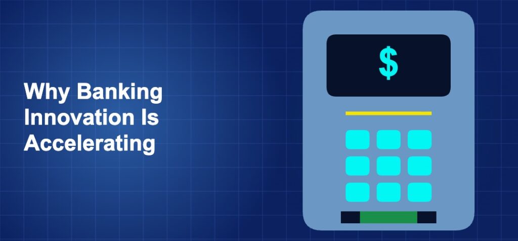 Dark blue fintech illustration with icons in solo composition