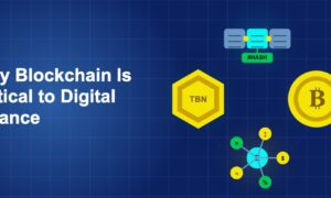 Dark blue illustration showing icon, icon, icon, icon in circular composition