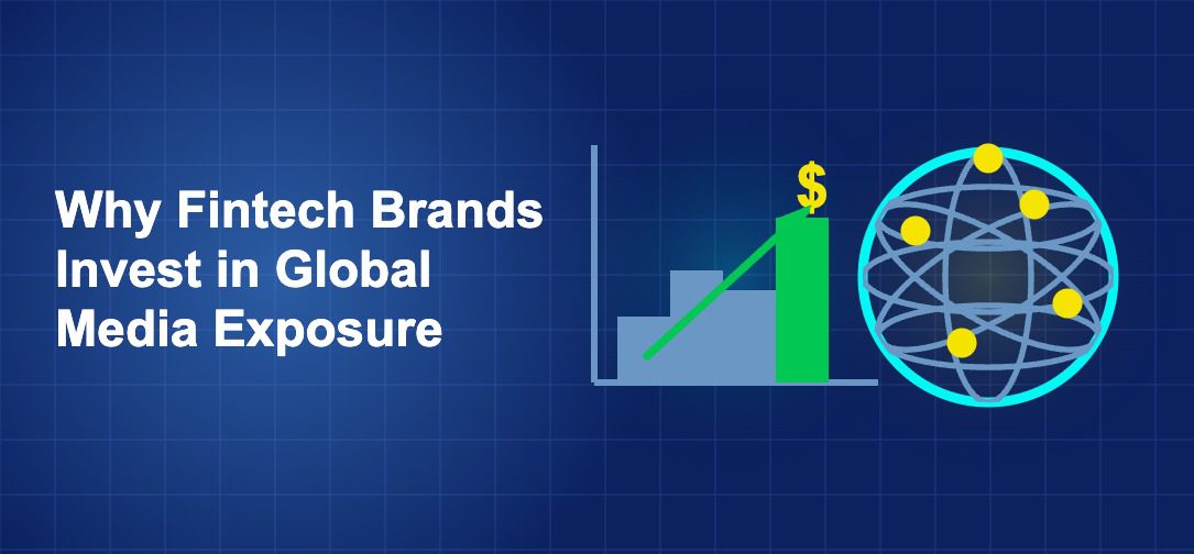 Dark blue fintech illustration with + icons in side-by-side composition