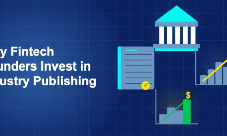 Dark blue illustration with iBanking and iInvest and iRevenue and iLedger icons in circular composition