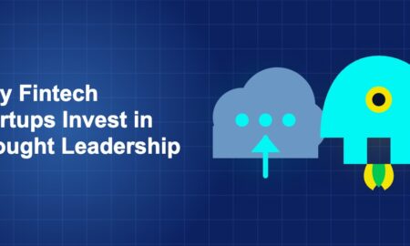 Dark blue fintech illustration with + icons in side-by-side composition