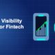 Dark blue fintech illustration with + icons in side-by-side composition