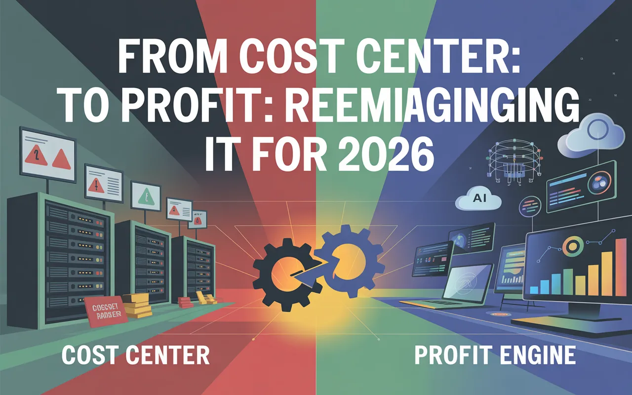 IT transformation from cost center to profit engine using cloud computing, AI, and data analytics