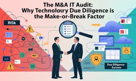 M&A IT audit showing technology due diligence and system integration in mergers and acquisitions