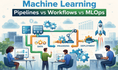 Learn how machine learning pipelines, workflows, and MLOps work together to build scalable AI systems and improve model performance efficiently.