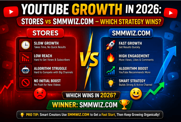 YouTube Growth in 2026: Stores vs Smmwiz.com – Which Strategy Wins?