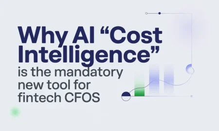 AI-powered financial dashboard showing cost intelligence and analytics for fintech CFOs