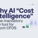 AI-powered financial dashboard showing cost intelligence and analytics for fintech CFOs