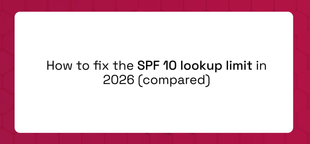 This guide compares seven SPF lookup limit solutions available in 2026, covering how each one works mechanically, where it fits, and what trade-offs to expect.