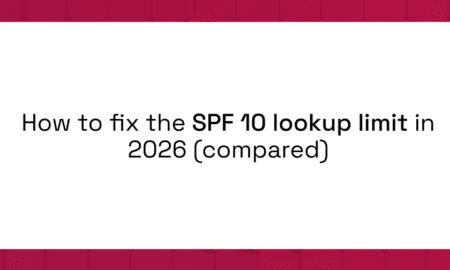 This guide compares seven SPF lookup limit solutions available in 2026, covering how each one works mechanically, where it fits, and what trade-offs to expect.