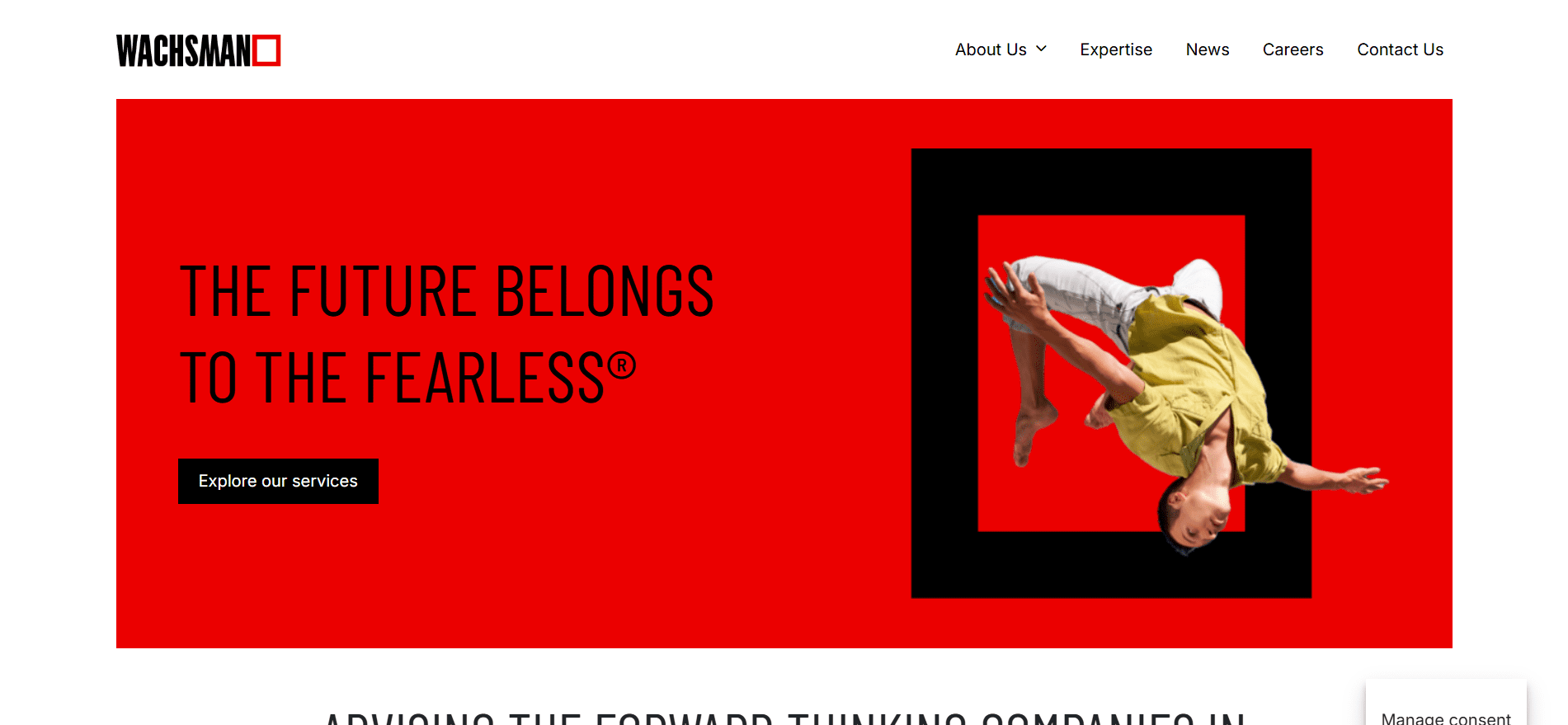 Wachsman blockchain and fintech communications agency homepage — strategic PR consultancy advising forward-thinking Web3 and emerging technology companies.