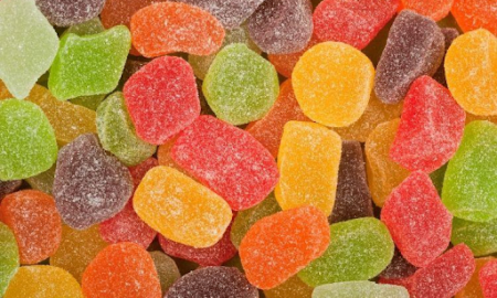 Various color and shape gummies