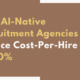 With the help of AI, the cost of recruiting may go down by up to 60 percent. This will include bulk resume filtering, a quicker time-to-fill, reduced dependence on third-party agencies, and more.