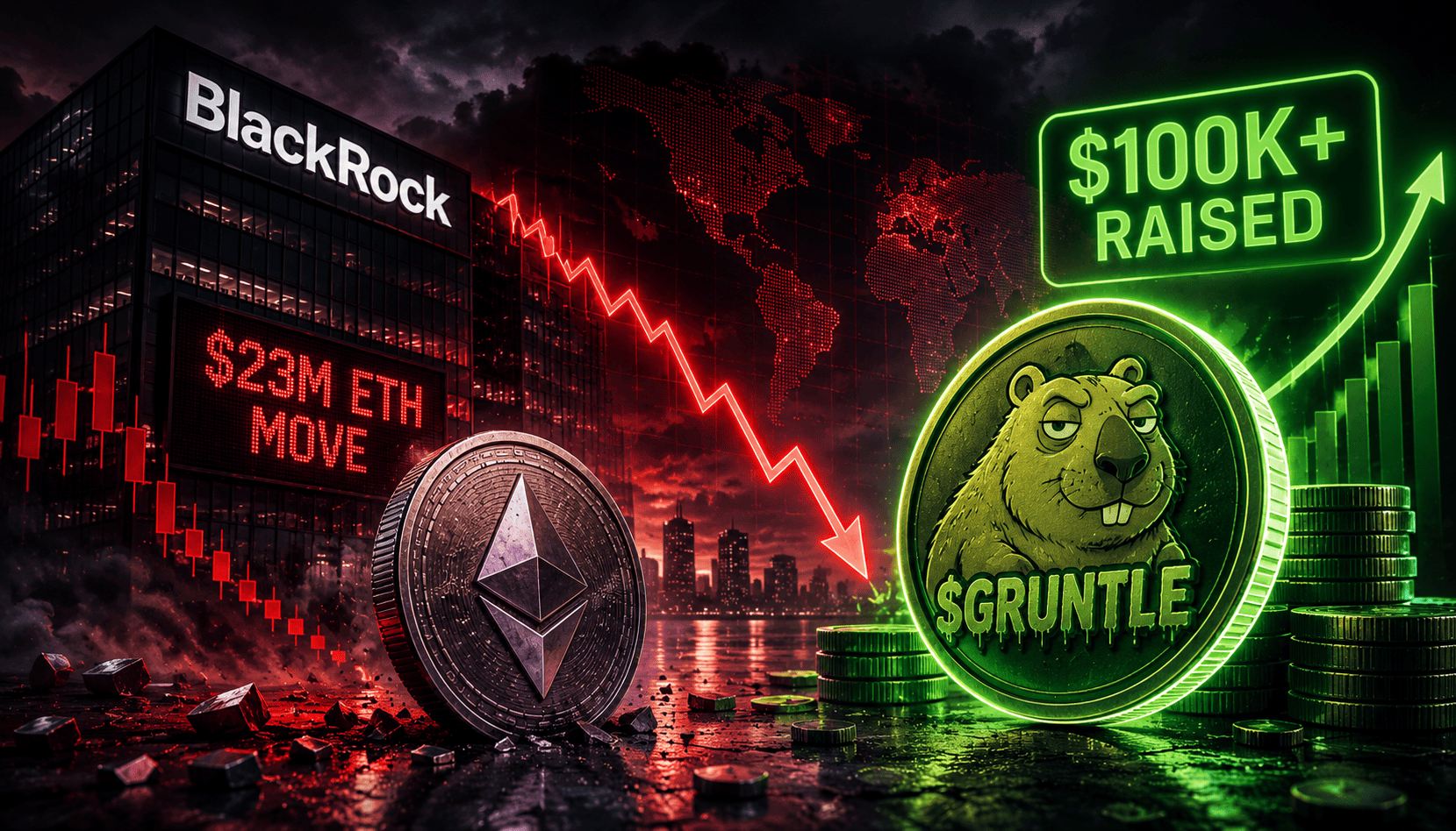 $23m Blackrock Sell Off as Gruntle raises $100k