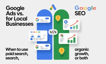 Comparison between Google Ads and SEO for local businesses