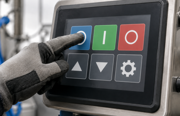 Rugged control interface designed for gloved operation