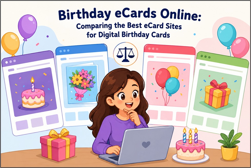 Birthday eCards Online: Comparing the Best eCard Sites for Digital Birthday Cards