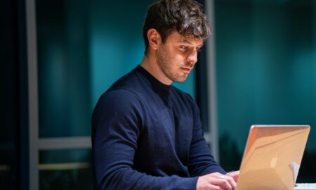 Entrepreneur leading a business team while developing productivity and leadership skills for long-term success