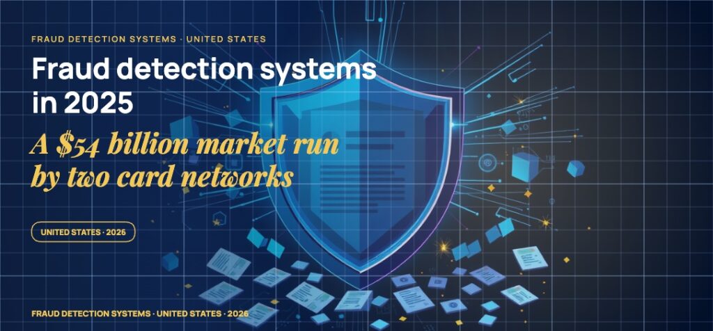 Layered geometric shield with cyan scanning beam, stylised customer record cards being scanned, alert ring sparks, scattered fragments of transaction ledgers.