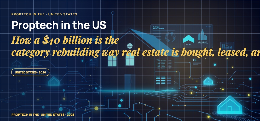 Stylised house outlines connected by data streams to a mortgage approval dashboard, scattered fragments of property listings.