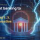 Instant payment lightning arcs flowing between abstract bank silhouettes, a 24/7 clock ring around the scene, stylised payment dispatch containers.