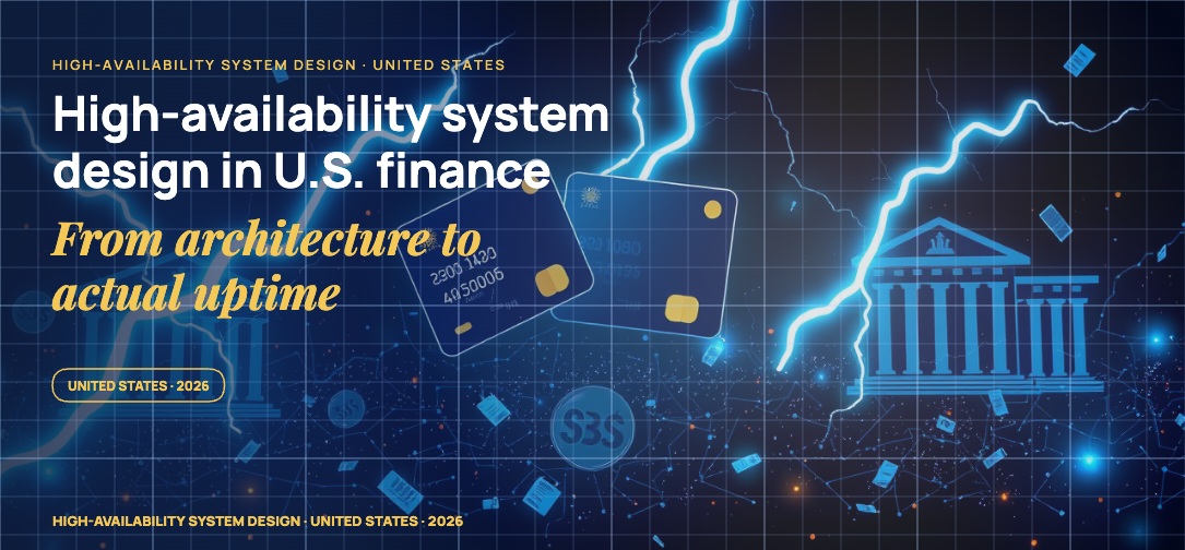 Stylised payment cards floating with glowing lightning arcs between bank silhouettes, scattered fragments of receipts and authorization tokens, particle field.