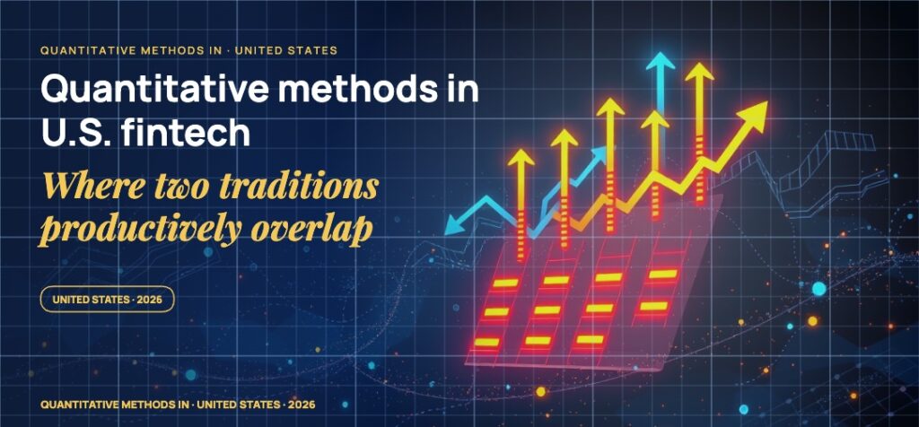 Stylised order book ladders rising and falling, glowing alpha signal arrows, scattered fragments of strategy backtests, particle field of trade messages.