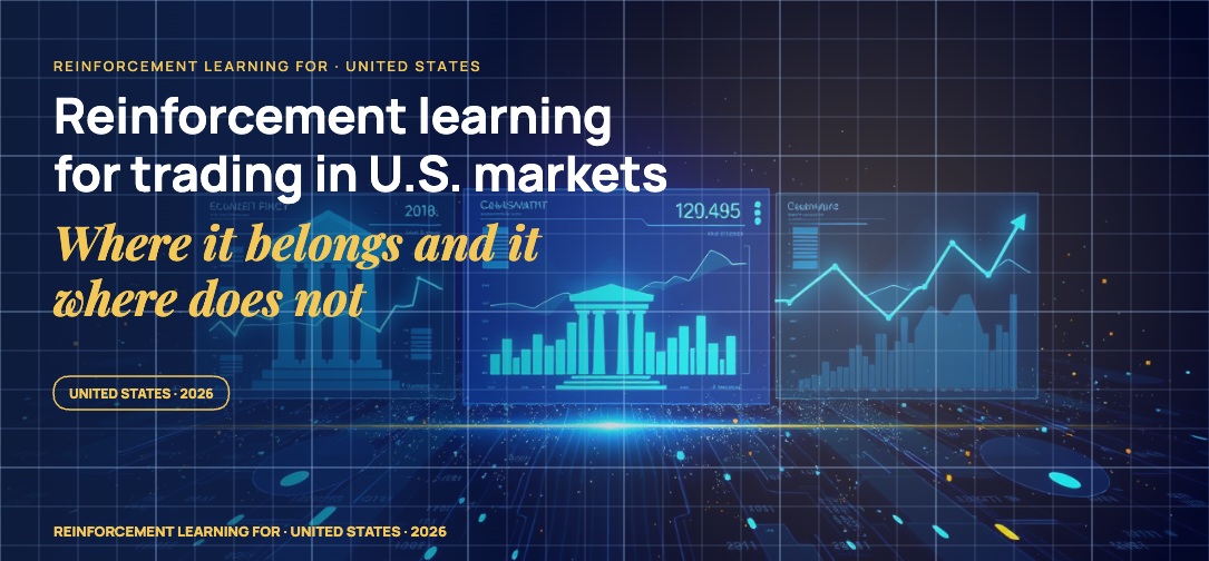 Stylised geometric financial dashboards floating in layered depth, glowing data streams arcing between abstract bank silhouettes, scattered fragments of charts and ledgers, particle field.