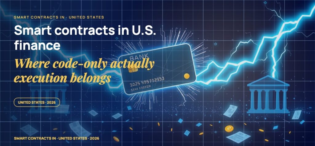 Stylised payment cards floating with glowing lightning arcs between bank silhouettes, scattered fragments of receipts and authorization tokens, particle field.