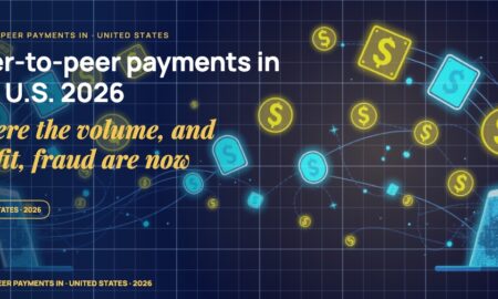 Glowing money packets and currency symbols streaming between stylised phone silhouettes, social interaction nodes connecting users, multiple instant-send arcs.