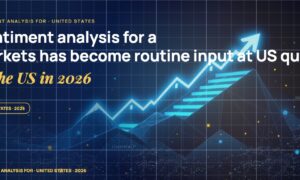 Stylised order book ladders rising and falling, glowing alpha signal arrows, scattered fragments of strategy backtests, particle field of trade messages.