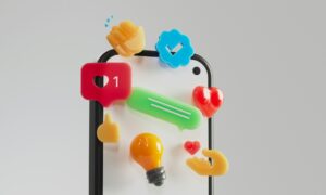 Modern business branding strategy with digital marketing and social media growth elements