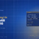 Editorial hero for R programming in US finance 2026: navy code editor showing R volatility analysis script and a gold R logo.