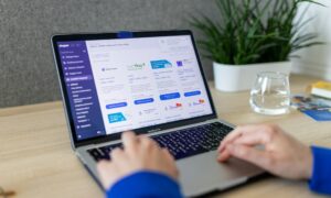 SEO monitoring dashboard showing keyword rankings, rank tracking analytics, and keyword research tools for organic traffic growth
