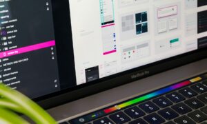 Inclusive and accessible web design concept with responsive website interface on desktop and mobile devices