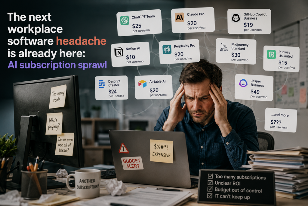 The next workplace software headache is already here: AI subscription sprawl