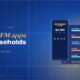 TechBullion Tier 1 editorial featured image for Personal Finance Apps in the US in 2026: How Budgeting, Saving and Credit-Building Tools Are Actually Used, with a topic-unique SVG metaphor and a Fraunces italic gold keyword phrase "US PFM apps" in the headline on the navy gradient editorial composite.