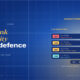 TechBullion Tier 1 editorial featured image for Cybersecurity in US Financial Systems in 2026: How a 14 Billion Dollar Defence Spend Quietly Reshaped Bank Operations, with a topic-unique SVG metaphor and a Fraunces italic gold keyword phrase "US bank cybersecurity" in the headline on the navy gradient editorial composite.