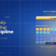 TechBullion Tier 1 editorial featured image for Equity crowdfunding in the US: ten years after the JOBS Act, what the data finally shows, with a topic-unique SVG metaphor and a Fraunces italic gold keyword phrase "equity crowdfunding" in the headline on the navy gradient editorial composite.
