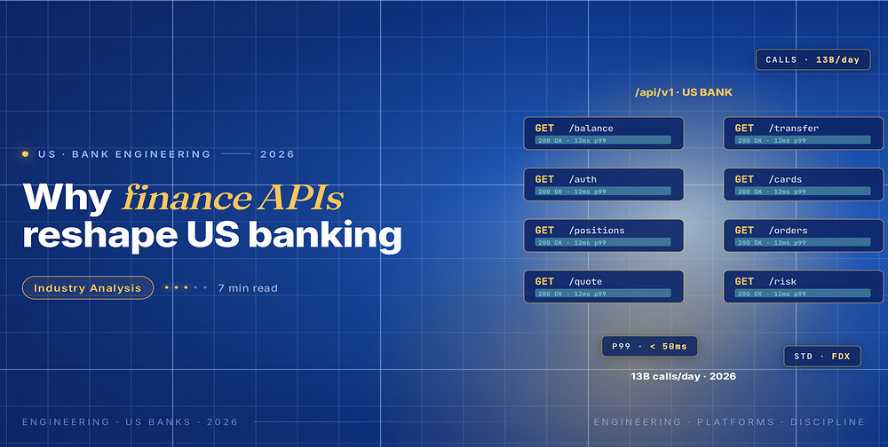 APIs in US financial services: 13 billion daily calls, the FDX consolidation, and what slows adoption
