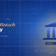 TechBullion Tier 1 editorial featured image for America’s Place in the Global FinTech Landscape, Honestly Mapped, with a topic-fitting SVG metaphor and a Fraunces italic gold keyword phrase "US fintech sits" in the headline on the navy gradient editorial composite with two-tier grid and warm gold glow.