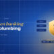 TechBullion Tier 1 editorial featured image for Open Banking Infrastructure in the U.S. 2026: How CFPB 1033 Is Reshaping the Plumbing, with a topic-unique SVG metaphor and a Fraunces italic gold keyword phrase "US open banking" in the headline on the navy gradient editorial composite.