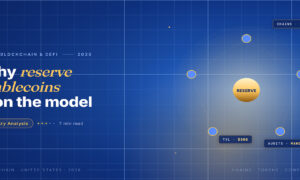 TechBullion Tier 1 editorial featured image for Stablecoin Mechanisms in America 2026: Why the Reserve Model Won and What Comes Next, with a topic-fitting SVG metaphor and a Fraunces italic gold keyword phrase "reserve stablecoins" in the headline on the navy gradient editorial composite with two-tier grid and warm gold glow.
