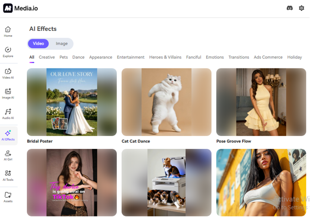 Choose a style, template, or AI model