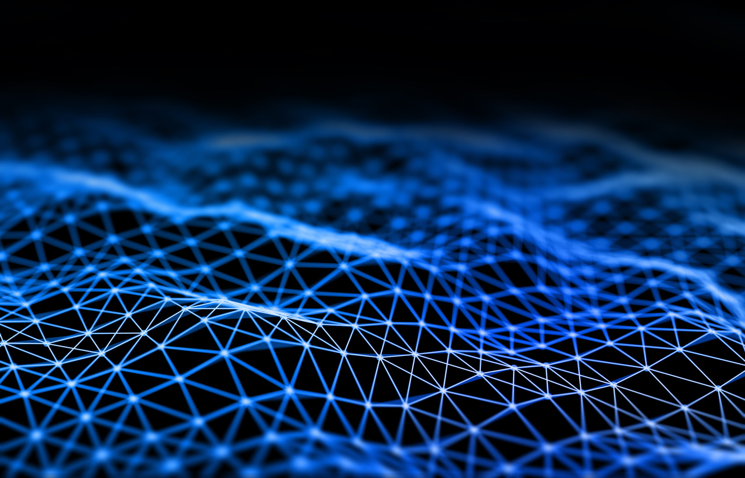 3D digital data background with abstract plexus design