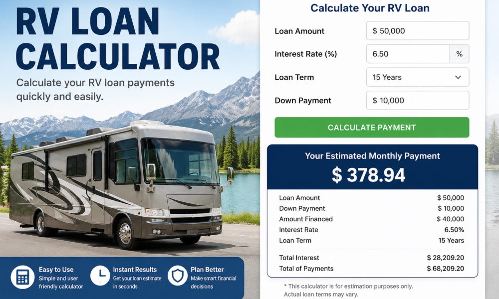 Plan Your Adventure: How an RV Loan Calculator Saves You Money