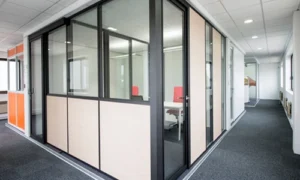 Aluminum Composite Panels and Glass Partitions in Modern Offices