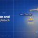 TechBullion navy editorial featured image for the article 'FinTech Ecosystem in America: Use Cases, Benefits, Risks, and Long-Term Opportunities', with a short gold-italic headline phrase and a topic-fitting illustration on a two-tier grid.